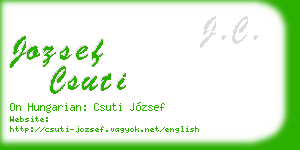 jozsef csuti business card
